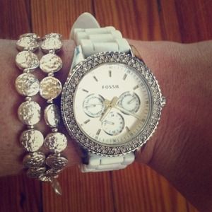 Fossil Stella glitz silicone women's watch 💎