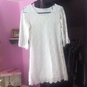 White lace dress