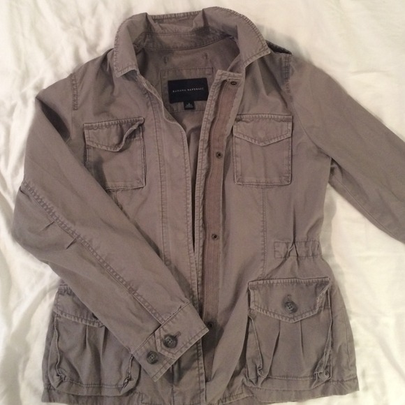 Banana Republic Cotton Distressed Blue Jacket