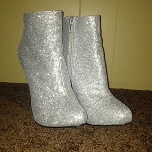 Glittery high heels.