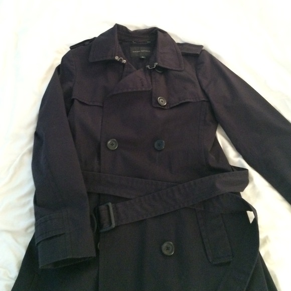 Banana Republic Navy Double Breasted Trench Coat