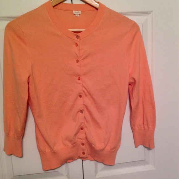 J Crew Jackie or Clare Peach Cardigan Sweater