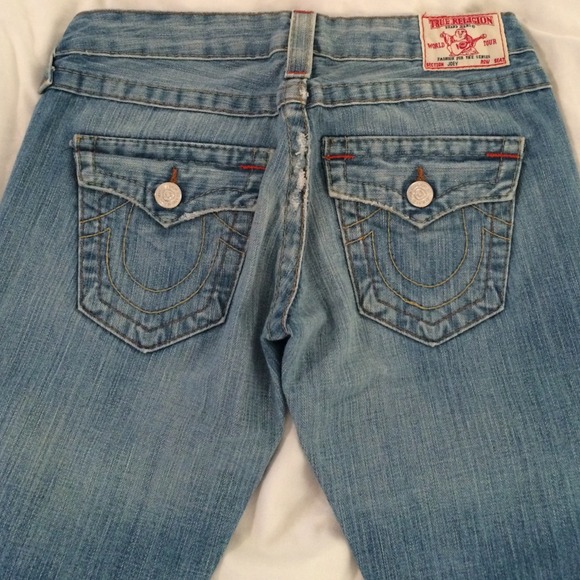 True Religion Joey Flare Jeans Distressed