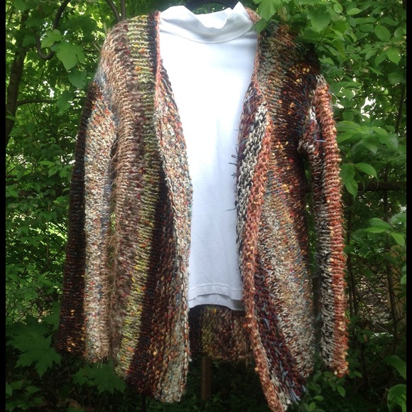 Hand-Knit Open Sweater