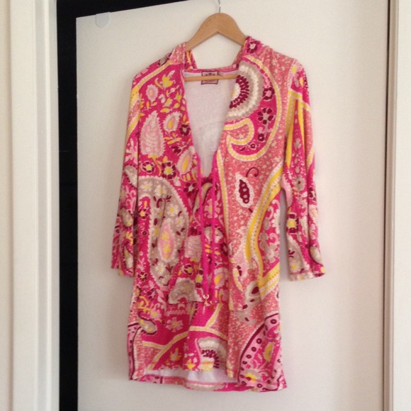 RESERVED👌Juicy Couture Pink Paisley Beach Coverup