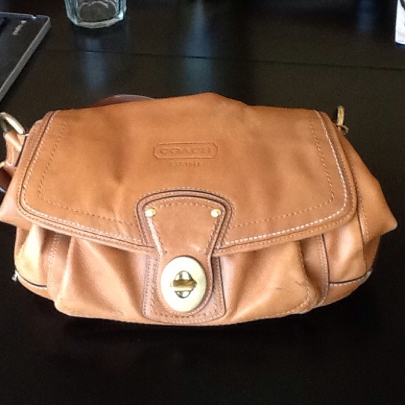 Leather Coach purse.