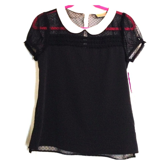 NWT Black polyester blouse