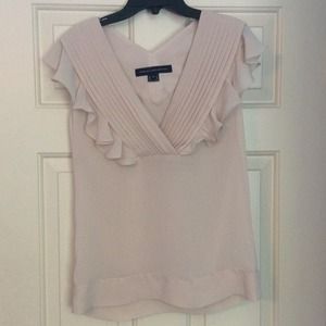 NWOT Tan Chiffon Top