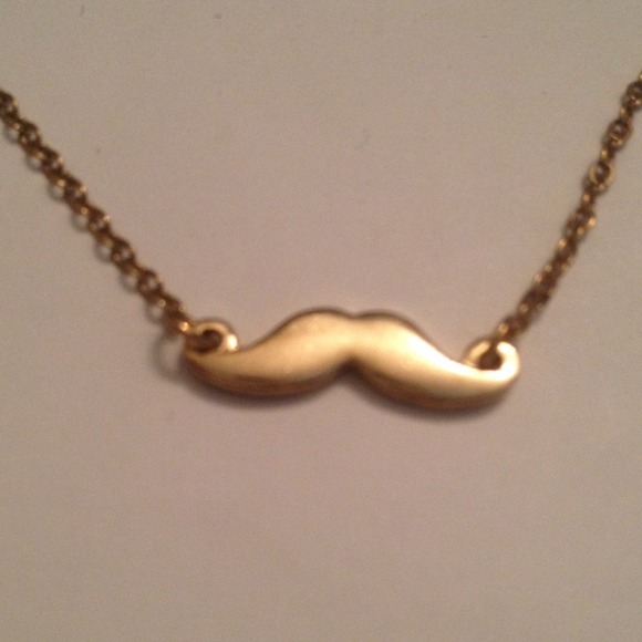 Choker like mustache necklace