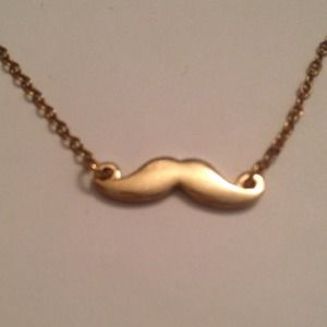 Choker like mustache necklace