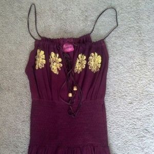 Maroon & yellow dress