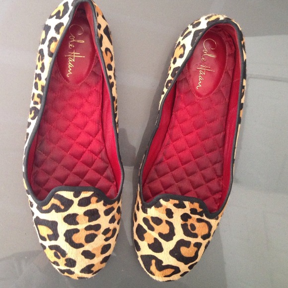 Cole hann leopard flats