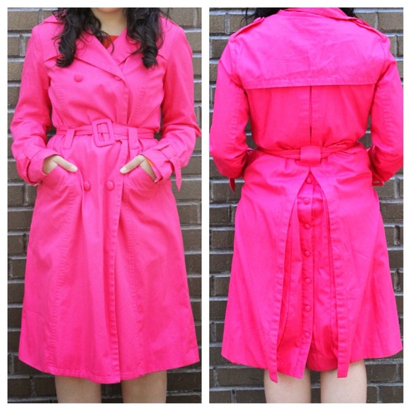 *Host Pick* Diane von Furstenberg Pink Trench Coat - Picture 2 of 4