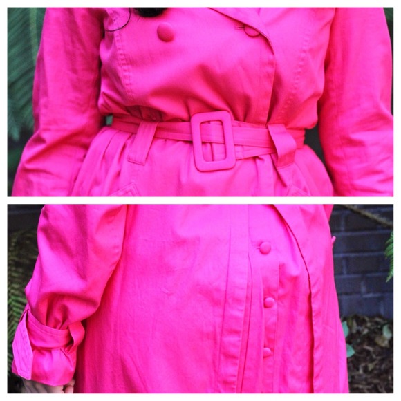 *Host Pick* Diane von Furstenberg Pink Trench Coat - Picture 3 of 4