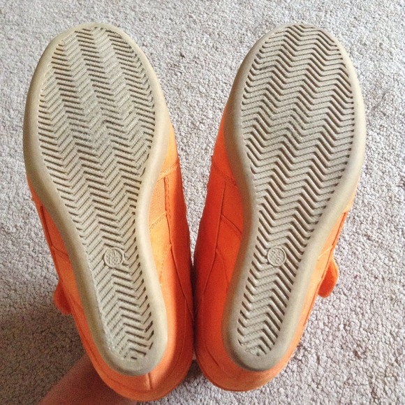 Bright Orange Wedge Sneakers - Picture 4 of 4