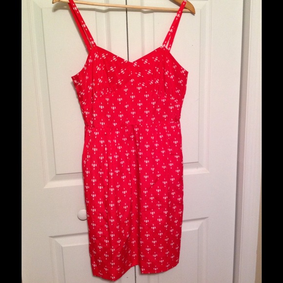 J Crew Red Print Sundress