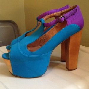 Jeffrey Campbell Foxy Color block sandals