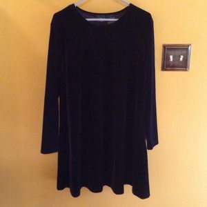 Vintage velvet navy blue dress SIZE 14