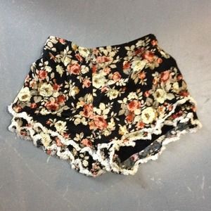 Floral Paper Heart LF Shorts