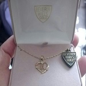 "E" initial 14k gold necklace