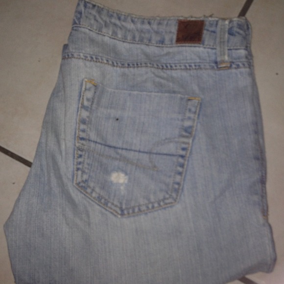 American eagle tattered jeans, boot cut.
