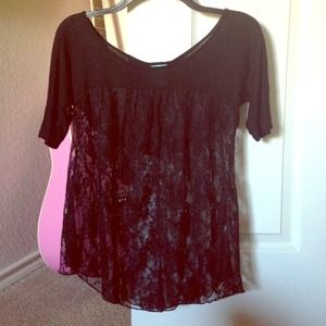 Black lace top