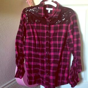 Plaid top from Delias