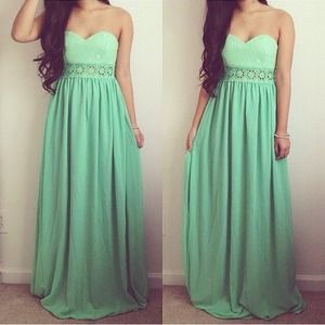 Turquoise floral cutout maxi dress