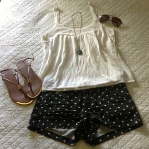 Forever 21 cute polka dot shorts cotton sz. 27