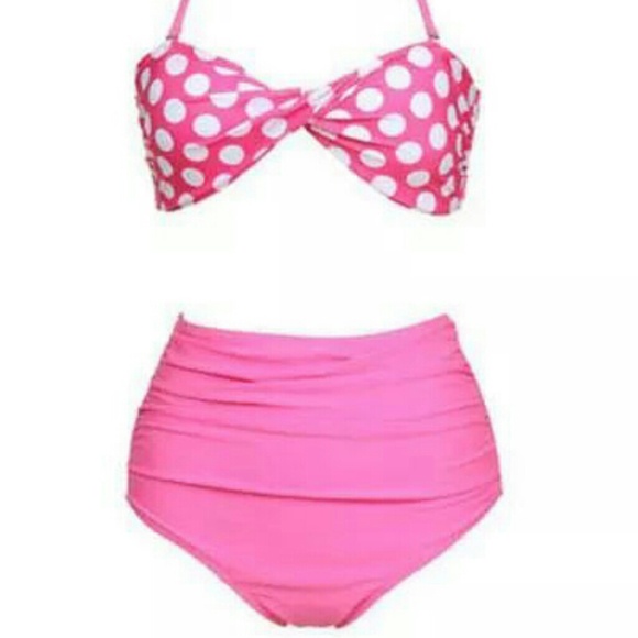 High Waist Polka Dot Swimsuit