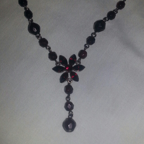 Burgundy necklace