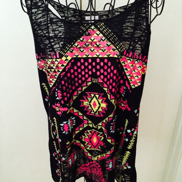 SOLD/SEE ⬇️⬇️⬇️! Neon Tribal Tank - Picture 2 of 2