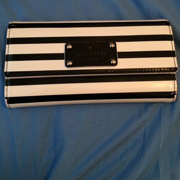 Kate Spade Wellesley Patent Stripe Sandra Wallet