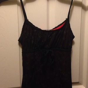 Black with under lace red dress