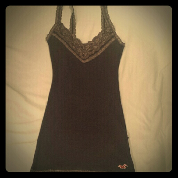 Blue lace tank top