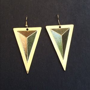 Gold tribal earrings