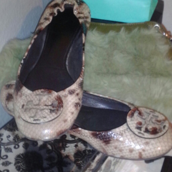 Tory Burch snakeskin flats