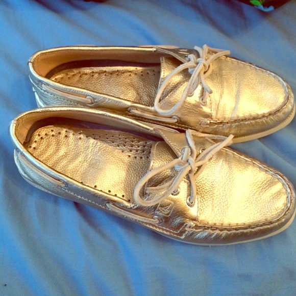 Gold Sperry Top-Siders