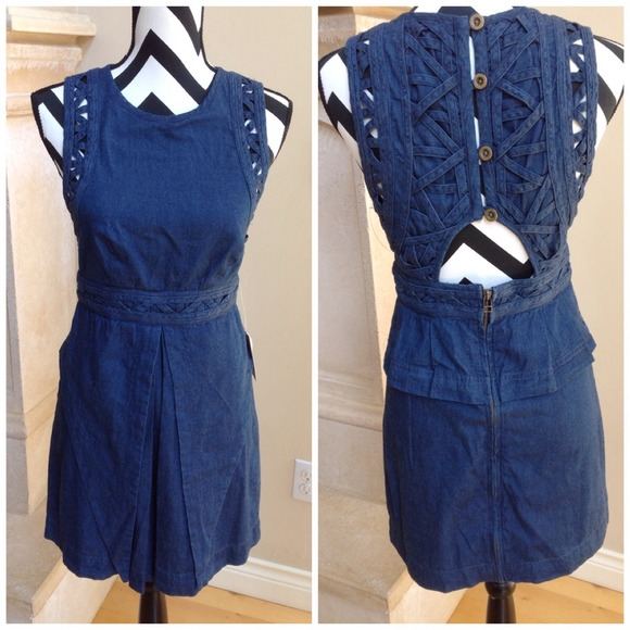 πHOST PICK x 2! Free People denim cutout dress - Picture 2 of 4