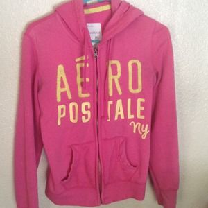 💛💕Pink Aeropostale zipper sweat jacket💕💛