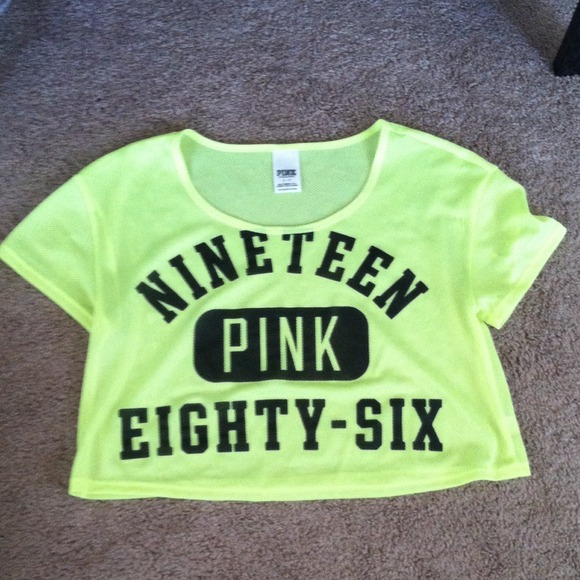 NWOT PINK mesh crop top