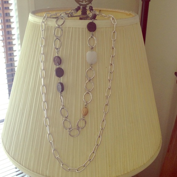 2 sets of long necklaces w/ stones, carved wood - Picture 1 of 3