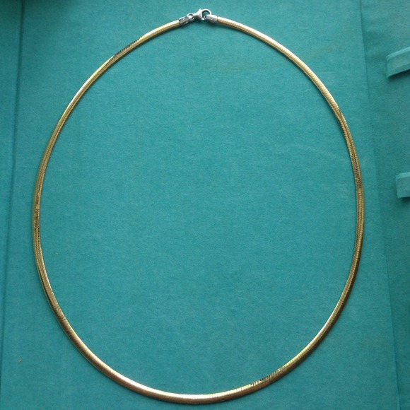 14 K Two-Tone Gold Omega Necklace