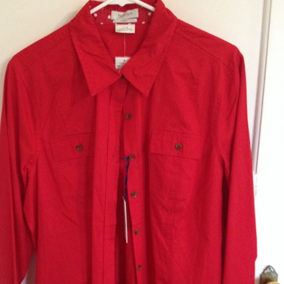 Van Heusen red lightweight cotton shirt.