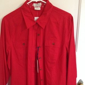 Van Heusen red lightweight cotton shirt.