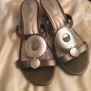 Silver circle sandals