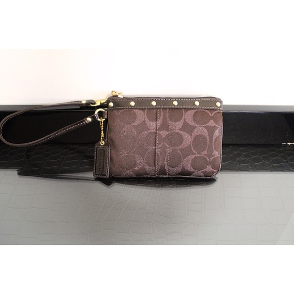 Coach Brown Wristlet