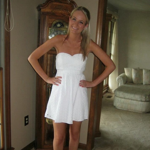 White Strapless Dress