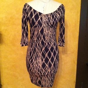 Glam rope design navy dress size small