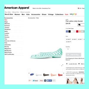 American Apparel Mint jellies